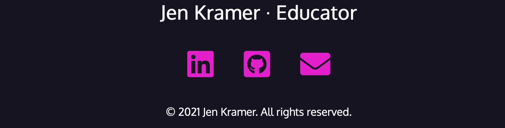 Screenshot of the footer portion of the web page.