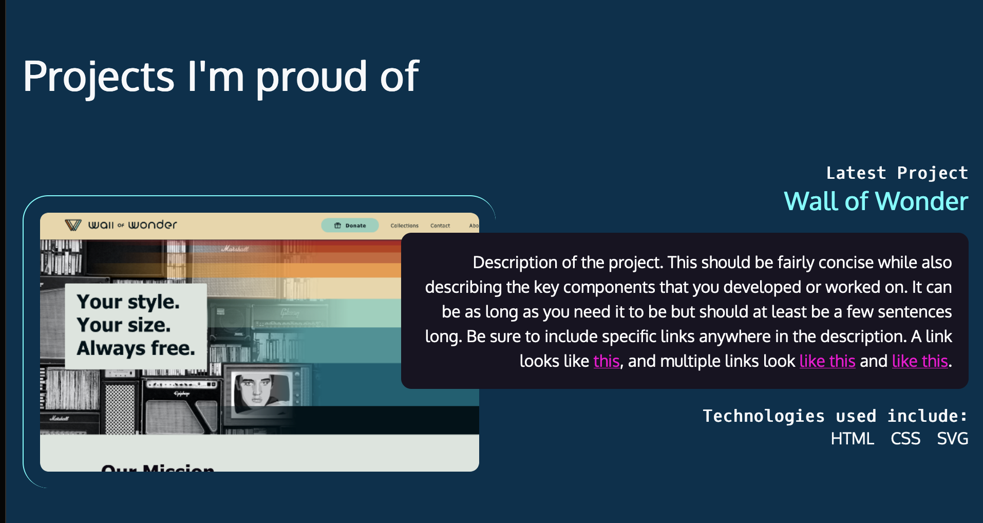 Image on the left, all text on the right, overlap between part of the image and the text.